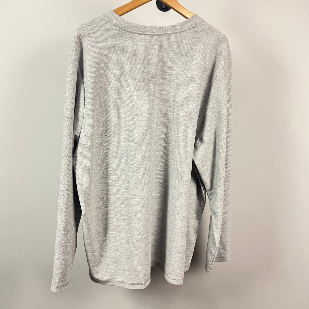 Tommy Bahama Waffle Knit Long Sleeve Thermal Pullover Lounge Gray Men's XXL - Picture 4 of 9